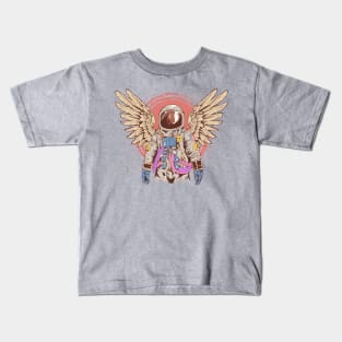 Colorful Astronaut with Wings Kids T-Shirt